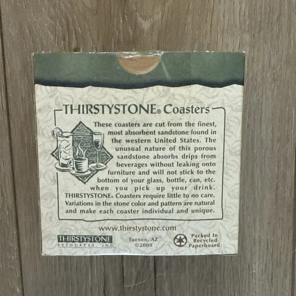 THIRTYSTONE Stars Set of 4‎ Sandstone Coasters NOS